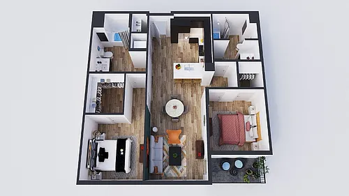 Floor plan 2 Bedroom C1