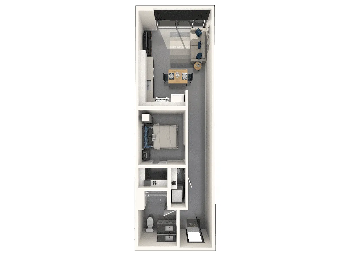 Floor plan 1X1 A