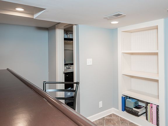 Basement built in book case 
