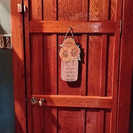 Oak door, there are two.