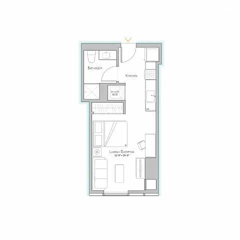 Floor plan Tier 04 - 428 SF