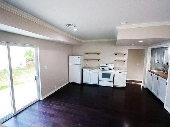 Kitchen and living area, open concept