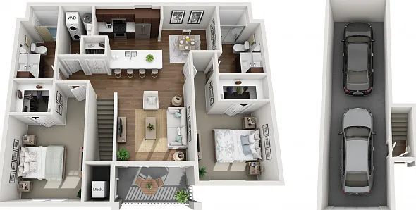 Floor Plan 2F | Seasons at Orchard Hills | Apartments in Oak Creek, WI Floor Plan 2F | Seasons at Orchard Hills | Apartments in Oak Creek, WI
