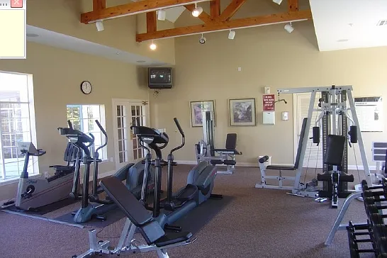 Exercise room in clubhouse.