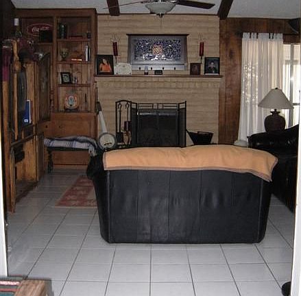 Living Room with Fireplace and Built-Ins