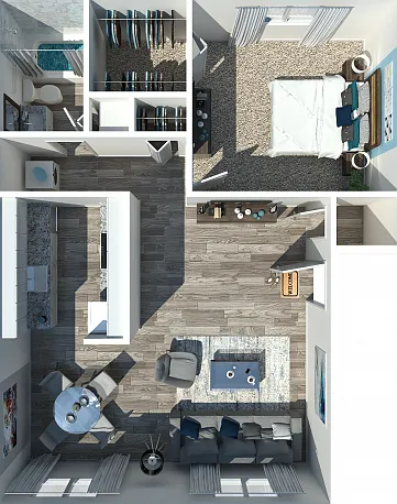 1 Bedroom 1 Bedroom