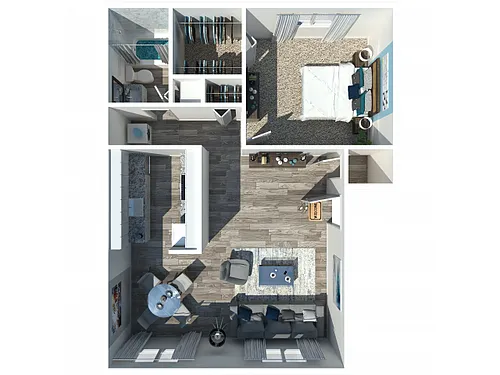 Floor plan Sprowl 1 Bedroom
