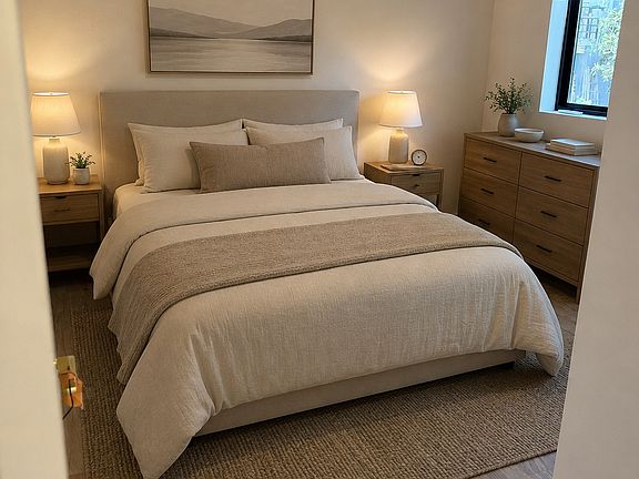 property is not furnished. AI photo with furniture