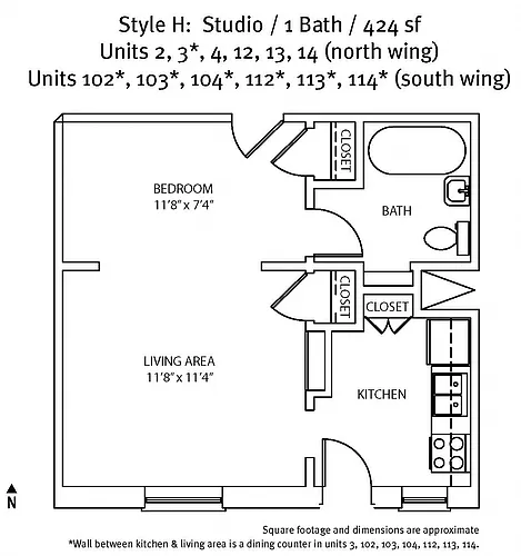 Floor plan Studio