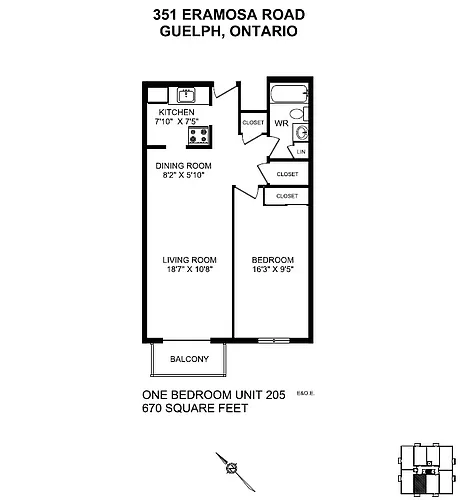 Floor plan 1 Bedroom