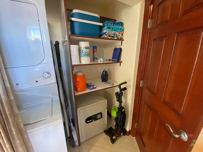 Safe for your valuables, Iron and Ironing board. Beach items: Beach towels and blanket, cooler, umbrella
