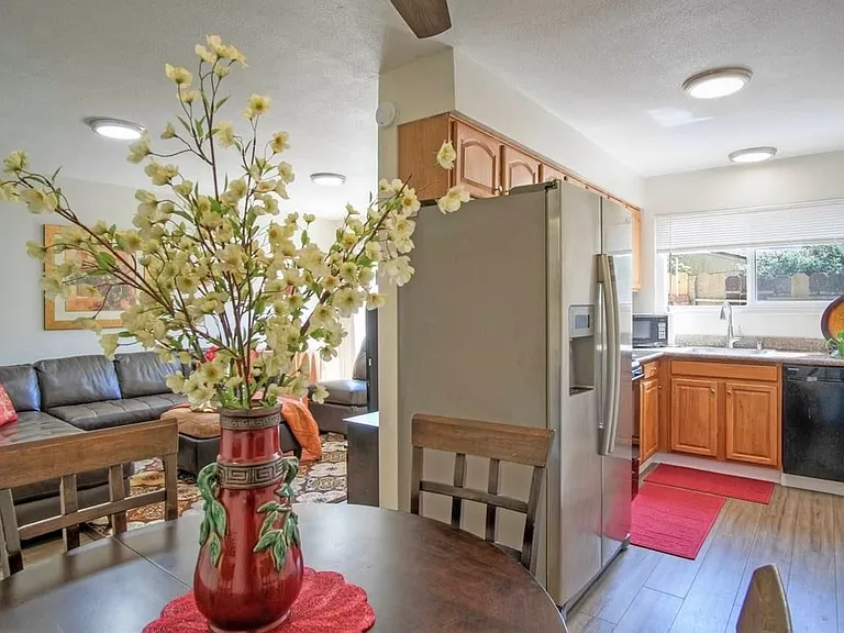 Kitchen from dining room (older photo)