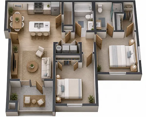Floor plan 2 Bedroom