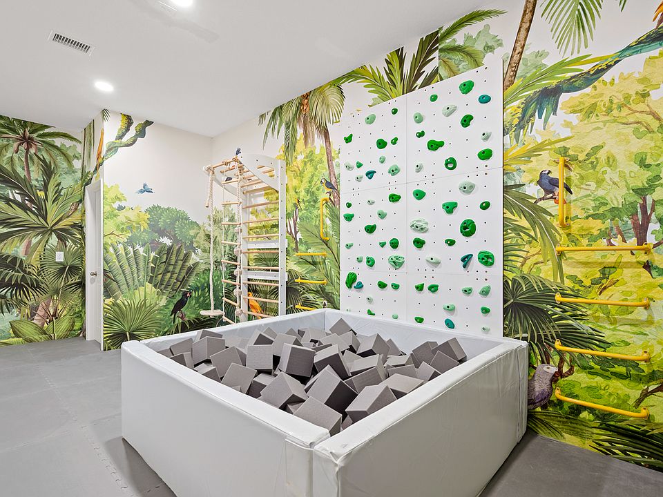Sensory playroom converted from pre-existing garage.