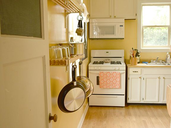 Looking into the kitchen from the other room