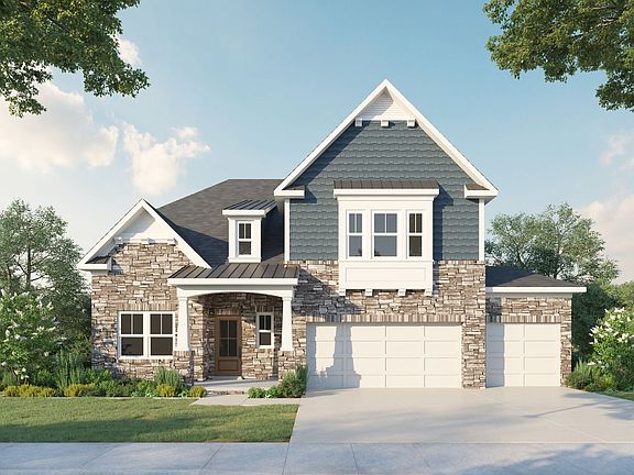 Cottage Elevation 3 Car