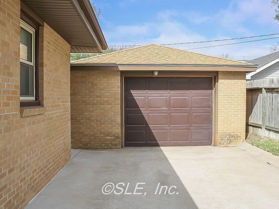 Brick detached garage