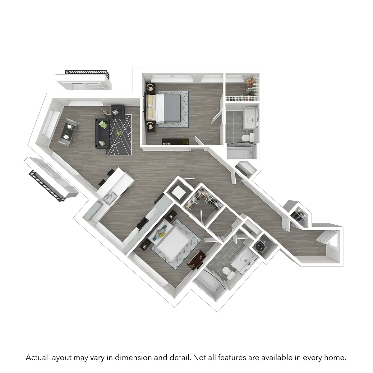 Floor plan 2x2 1108 SF