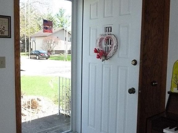 Attractive entry door opens