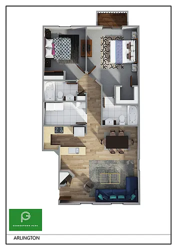 Floor plan 2BR/2BA