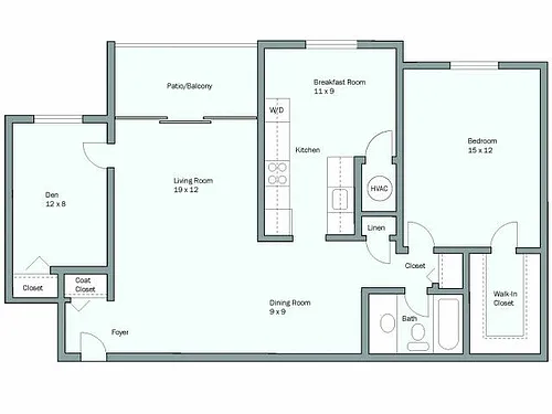 Floor plan Langley - Den