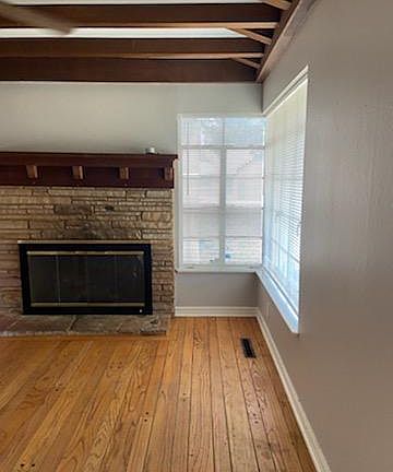 Living room fireplace