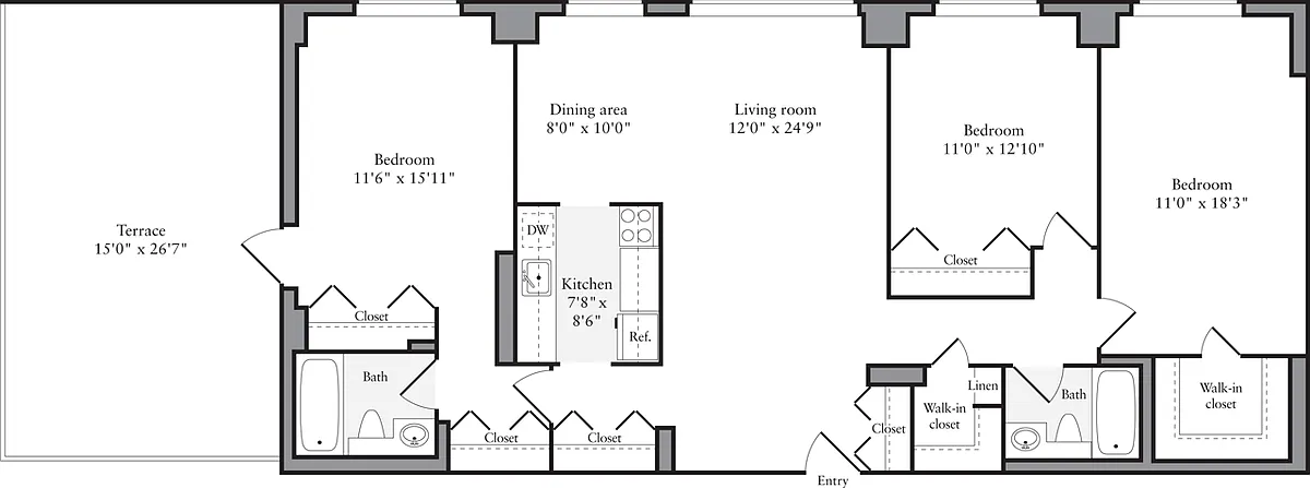 Floor plan 3+ Bedrooms Z