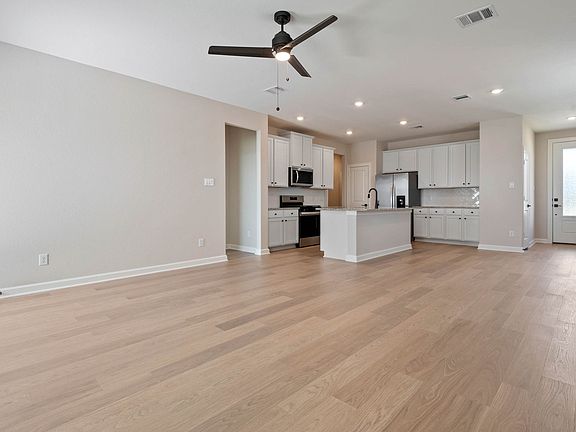Family room and kitchen