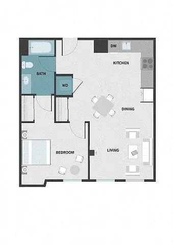 Floor plan 1K