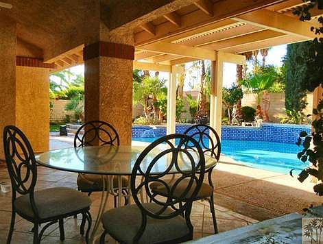 Covered Patio over   looks pool