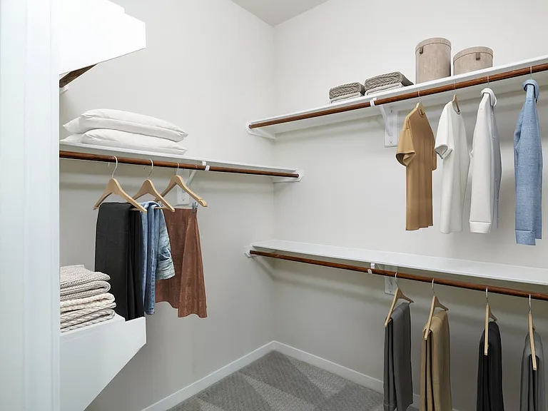 Spacious walk-in closet