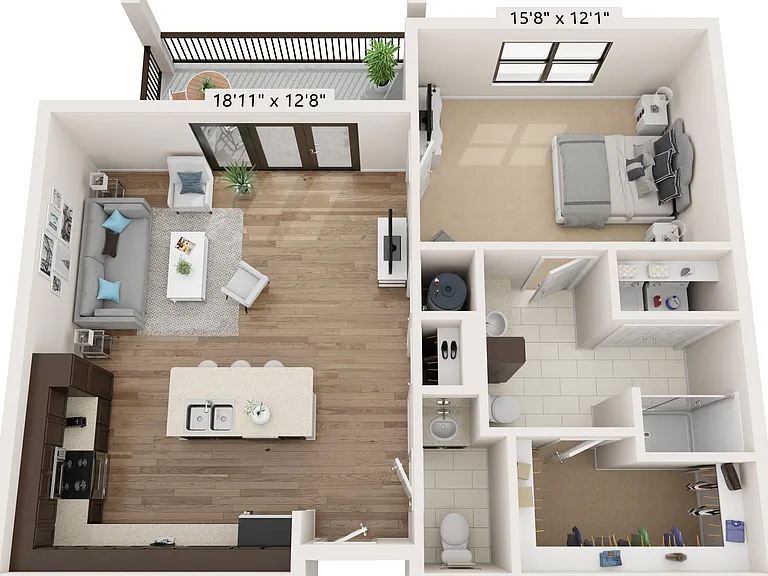 A4-V2 | 1x1 | 873 sq ft A4-V2 | 1x1 | 873 sq ft