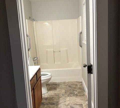 MASTER BATHROOM: There's a window in the bathroom.