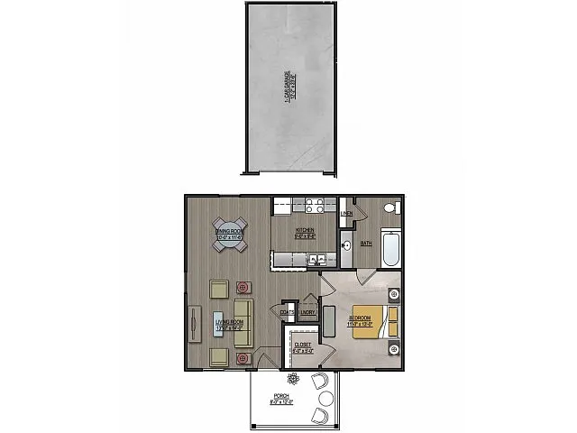 Floor plan Arlington-1x1