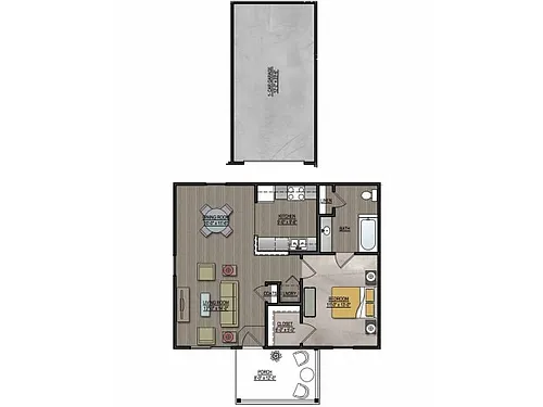 Floor plan Arlington-1x1