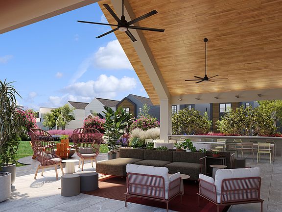 Oxenfree Rowlett covered patio lounge.