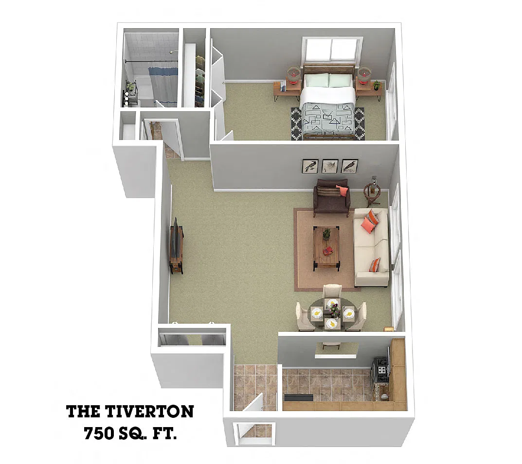 Floor plan 1Bedroom 1Bathroom