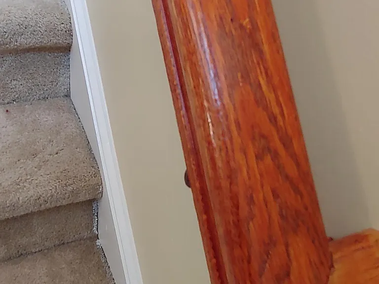 Matching stain on handrail
