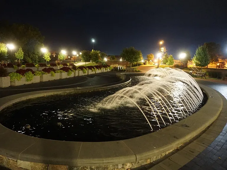 Carroll Creek's Galleria Fountain, just a few steps from the parking area.