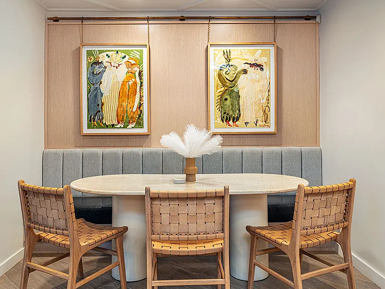 Leasing Center table and chairs
