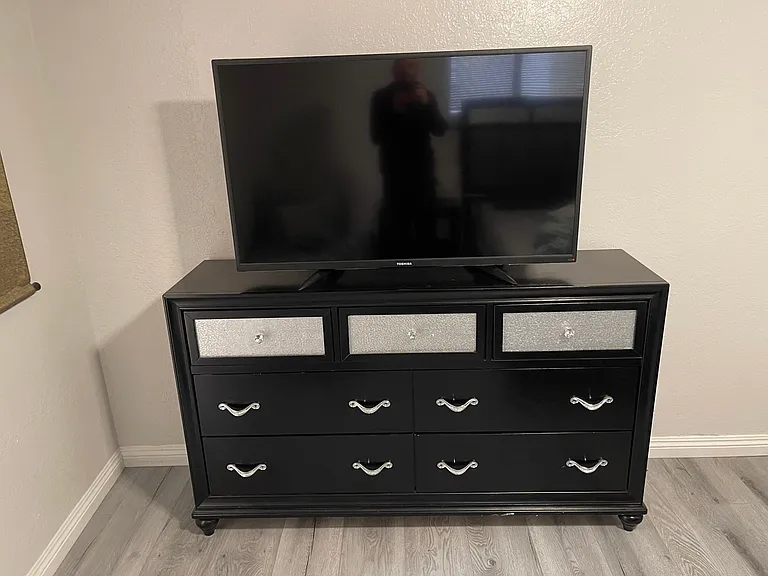 Bedroom entertainment and dresser.