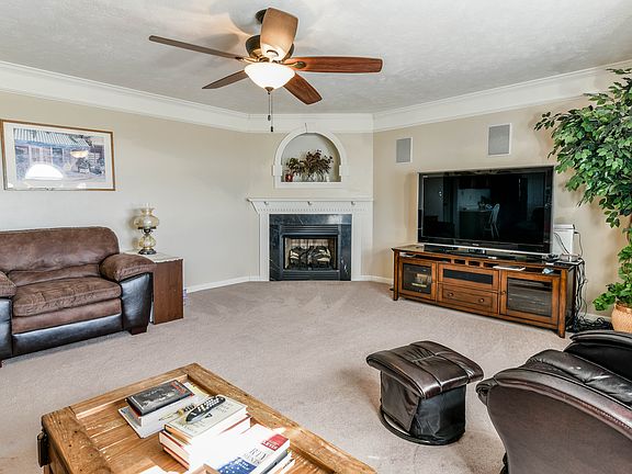 Family room opens to large kitchen