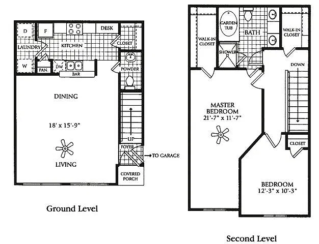 Floor plan B7A - Attached Garage Hudson (Townhome)