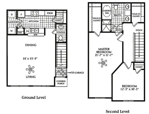 Floor plan B7A - Attached Garage Hudson (Townhome)