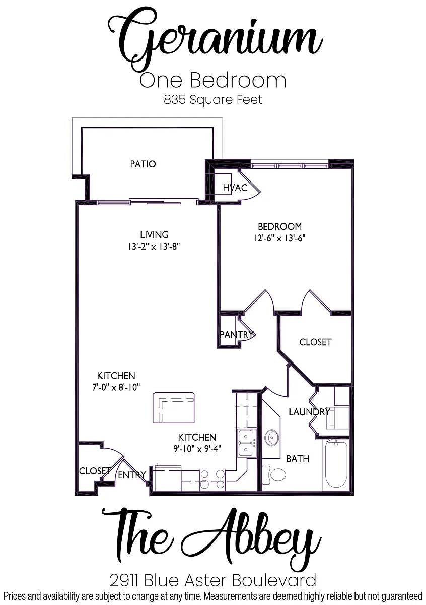 Floor plan Geranium