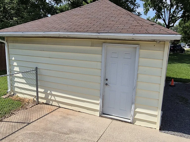Detached one car garage.