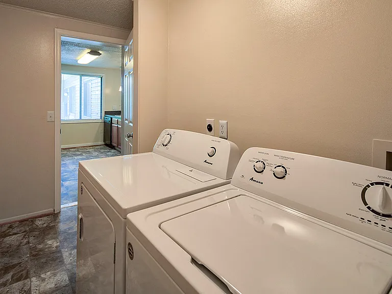 Laundry in the one bedroom apartment
