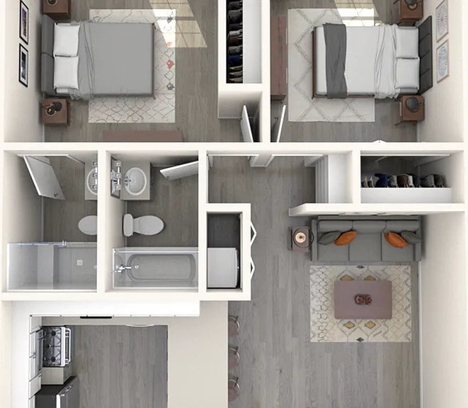 2 Bedroom | 2 Bathroom | 830 Sq Ft 2 Bedroom | 2 Bathroom | 830 Sq Ft