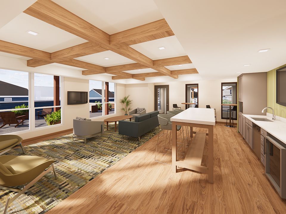 Sky Lounge on 4th floor, with access to Rooftop Deck with large Lounge Area including fire pit and gas grills