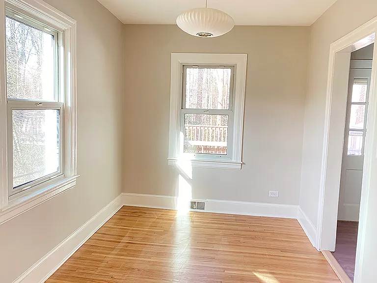 Dining area or office with entry into kitchen